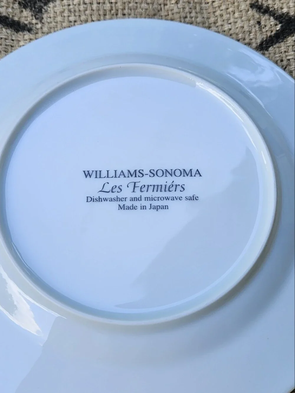 Williams-Sonoma Les Fermiers Salad Plate Windmill Orange Harvest Gold Trim